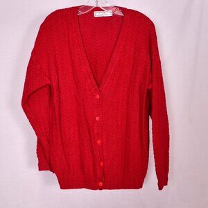 Portraits by Northern Isles Women's Red Cardigan Size Large